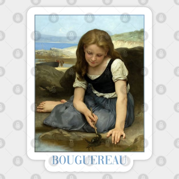 The Crab by Bouguereau Sticker by academic-art